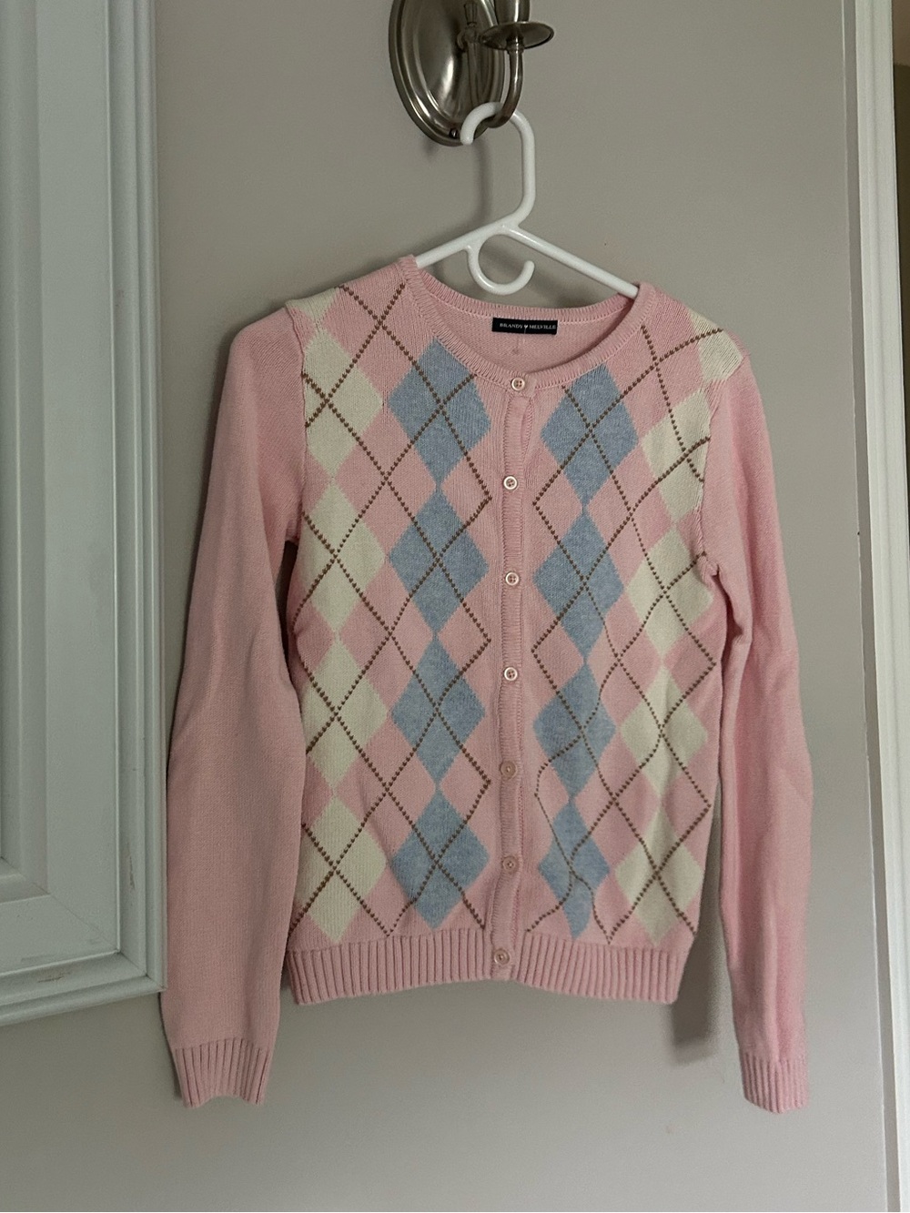 Pink Argyle Sweater